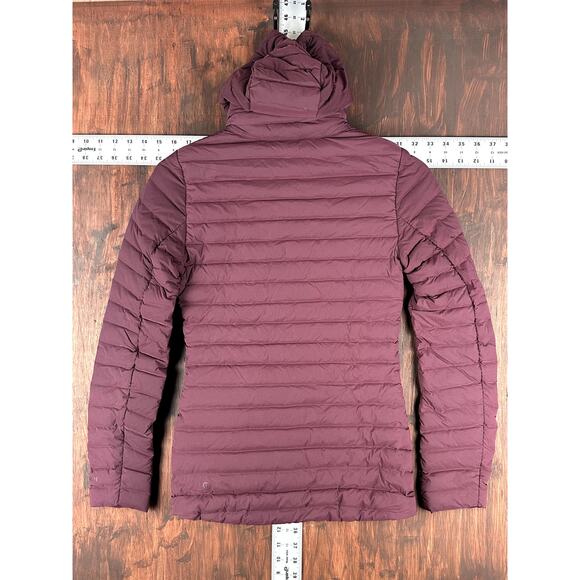 Lululemon athletica Pack It Down‎ Puffer Jacket Coat Maroon Womens 2 + Carry Bag - Picture 7 of 8